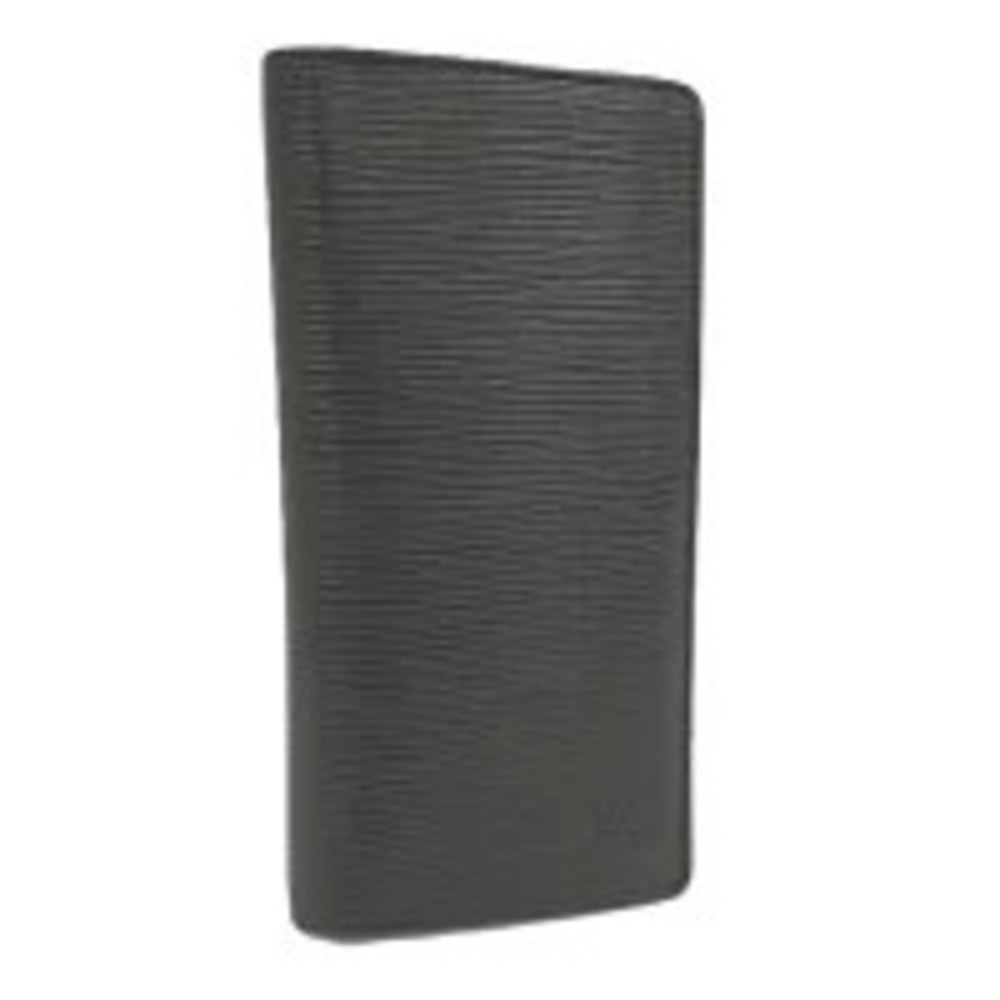 LOUIS VUITTON Portefeuille Brazza Bi fold Long Wallet Epi Leather Noir Black